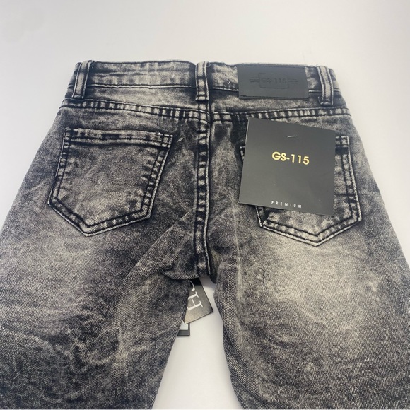 GS-115 Black boy's denim shorts size 3T Black  5 Pocket  3T New - Picture 2 of 15